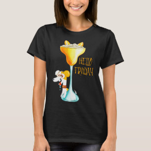 T-shirt Jours De La Semaine Bonjour Vendredi En Distresse 