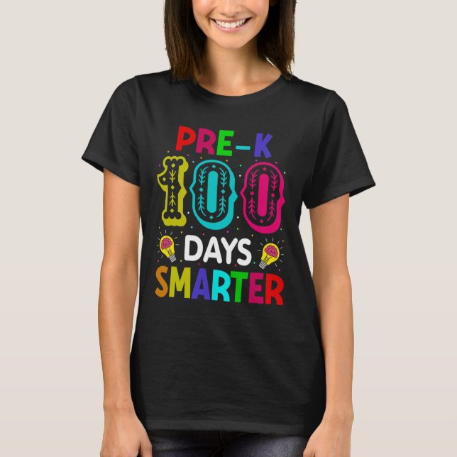 T-shirt Jours De L'École Pré-k Étudiant Smarter (Devant)