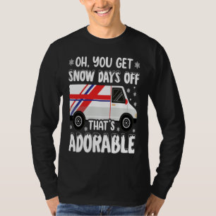 T-shirt Jours de neige congés bureau de poste travailleur