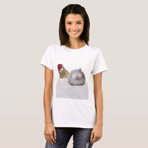 T-shirt Jours de Noël d'argent et de neige à Chipmunk