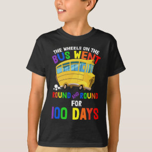 T-shirt Jours De Pépinière Scolaire Rhymes Roues Sur Le Bu