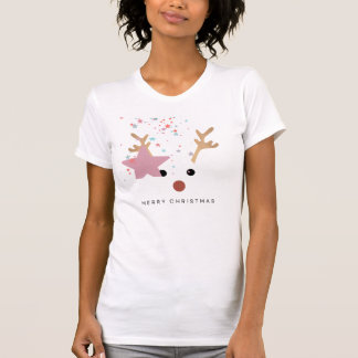 T-shirt Jours de vacances moderne Reindeer Whimsical Noël