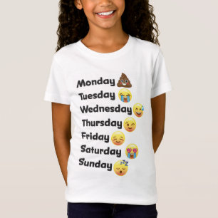 T-Shirt Jours d'Emoji de la chemise de semaine