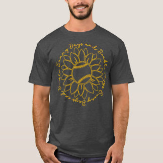 T-shirt Jours ensoleillés et Jeu double de baseball softba