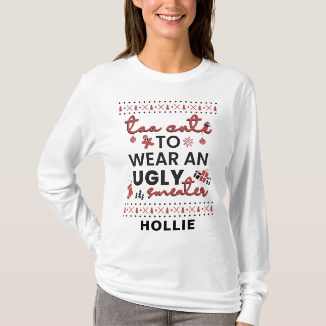 T-shirt Jours fériés de Noël personnalisés (Devant)