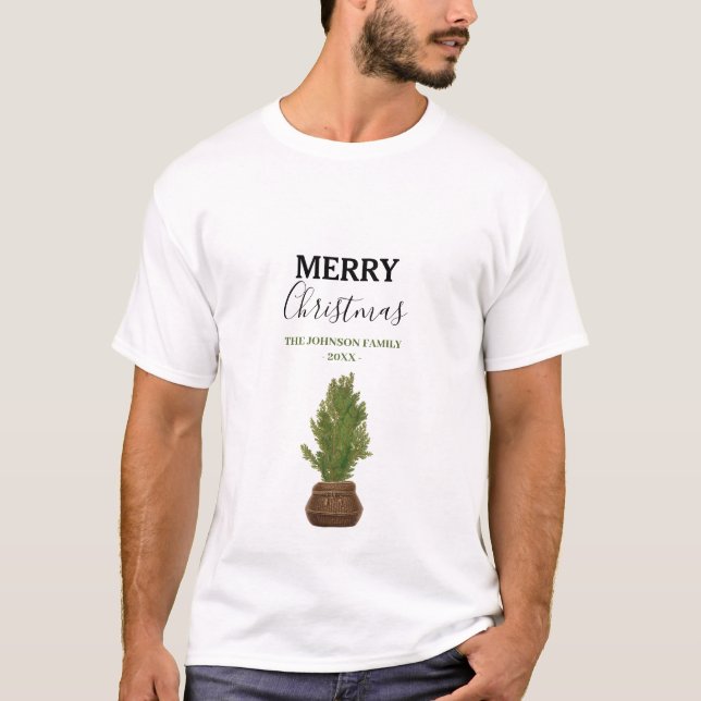 T-shirt Jours fériés de Noël rustique (Devant)