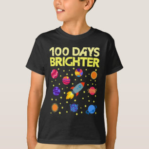 T-shirt Jours Plus Brighter 100e Jour D'Étoiles Scolaires