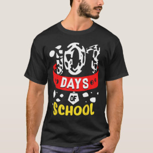 T-shirt Jours scolaires T Chien dalmate 100e Sayings T