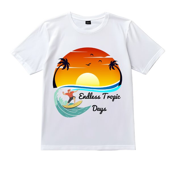T-shirt Jours Tropicaux Sans Fin (Créateur téléchargé)