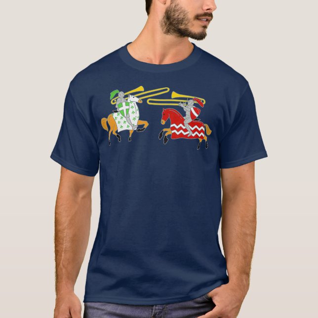 T-shirt Jousting Funny Trombone For Trombonists (2) (Devant)