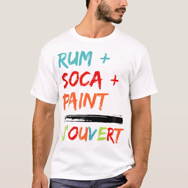 T-shirt Jouvert Costume Trinidad Carnival Rum Soca Paintin (Devant)