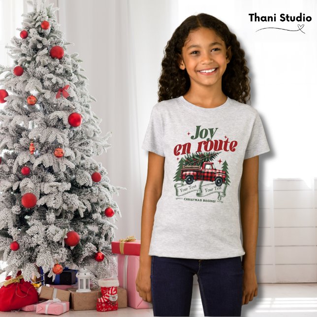 T-Shirt Joy en route Noël commence Camion & X-Mas Arbre (Créateur téléchargé)
