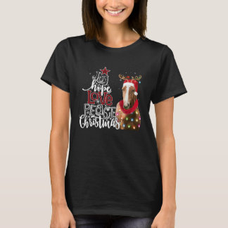 T-shirt Joy Hope Love Peace Christmas Horse Santa Reideer