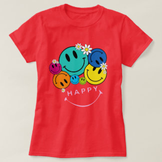 T-shirt 😊 Joy of Smiles – Positive Vibes Women’s Basic T-