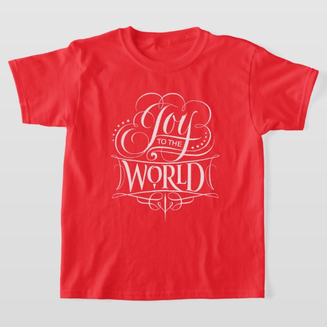 T-shirt Joy to the World - Calligraphie chrétienne de Noël (Poser)
