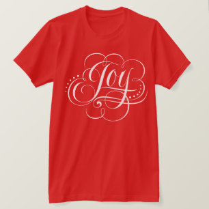 T-shirt Joy to the World Chalkboard Fancy Chalk Lettering