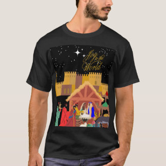 T-shirt Joy To The World Peace of Earth Nativité Scene