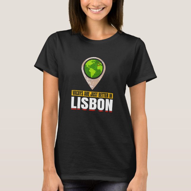 T-shirt Joyable Lisbonne Agréable Tourisme Citation (Devant)