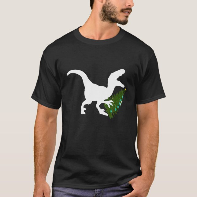 T-shirt Joyau de Noël Dinosaure Arbre Rex T-rex Pyjamas Ho (Devant)