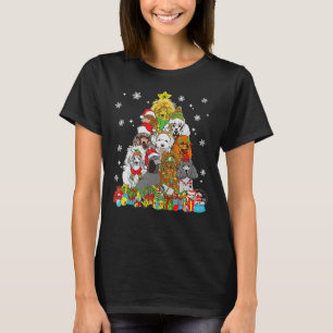 T-shirt Joyau de Noël Lumières Amoureux des chiens de cani