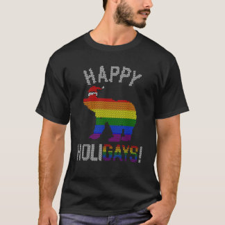 T-shirt Joyau Gay Ours Chemise Gay Papa Couple Fou Noël