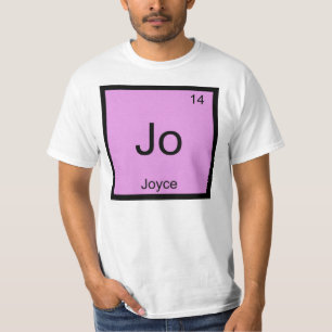 T-shirt Joyce Nom Chimie Élément Tableau périodique des él