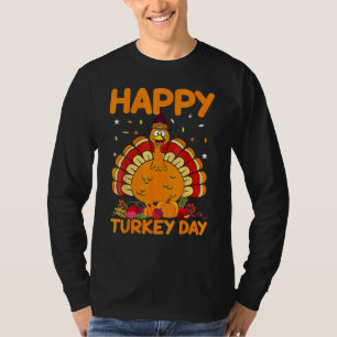T-shirt Joyeuse Action de grâce Dinde Mignonne Citrouille