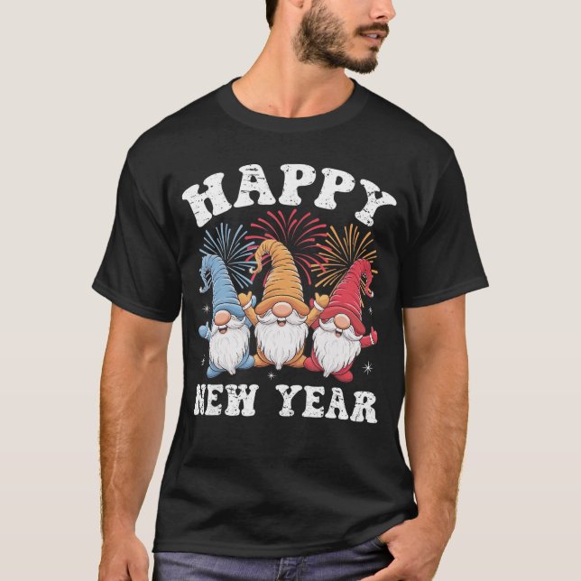 T-shirt Joyeuse Année 2026 Fête de la famille des Gnomes N (Devant)