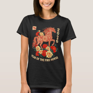 T-shirt Joyeuse année lunaire chinoise du cheval 2026 enfa