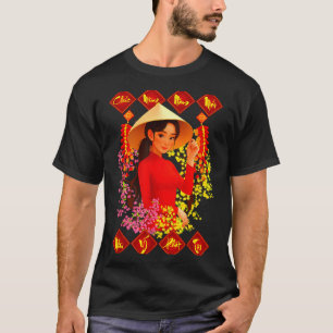 T-shirt Joyeuse année nouvelle Tet Binh Ngo 2026 Fille vie
