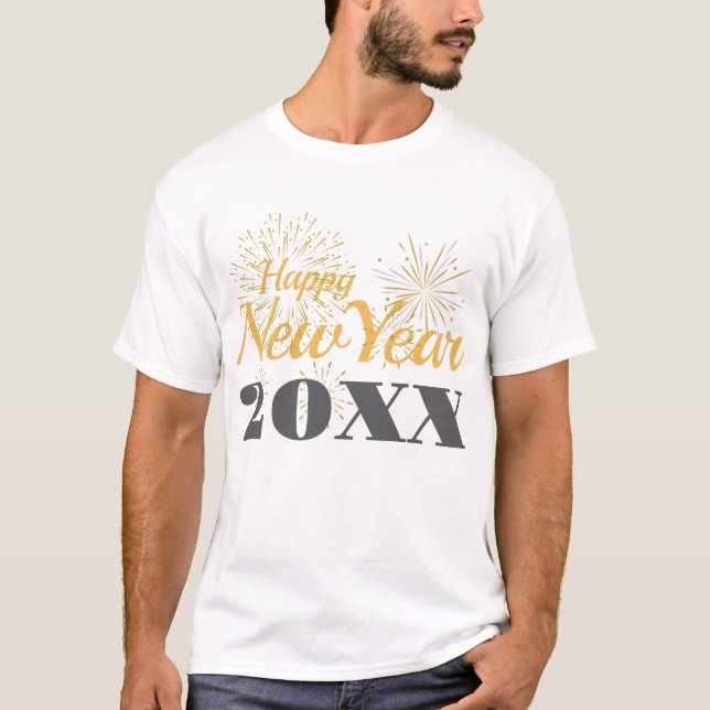 T-shirt Joyeuse année personnalisée  (Devant)