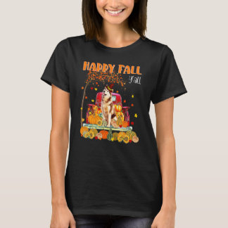 T-shirt Joyeuse automne à tous Chien Husky sibérien Sur ca