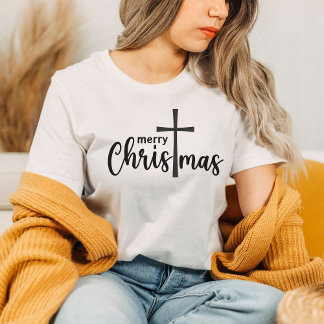 T-shirt Joyeuse Chemise croix de Noël
