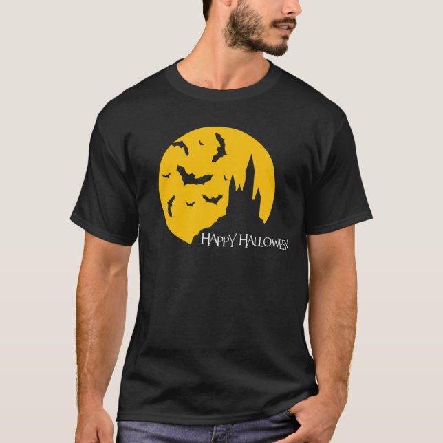 T-shirt Joyeuse chemise de chauve-souris Halloween (Devant)
