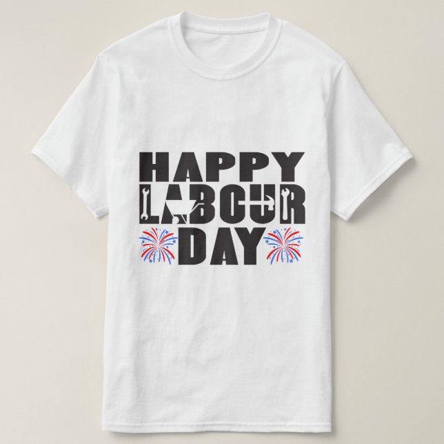 T-shirt Joyeuse chemise de la Fête du Travail pour toute p (Design devant)