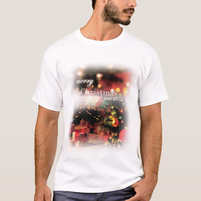 T-shirt Joyeuse chemise de Noël (Devant)