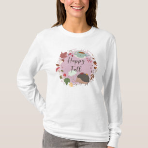 T-shirt Joyeuse Chute Douillet Hérisson Saison Automnale