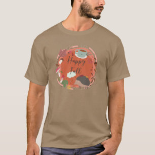 T-shirt Joyeuse Chute Douillet Hérisson Saison Automne