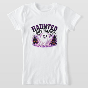 T-Shirt 🎃 Joyeuse Citation de Halloween sur un Fantôme Ha