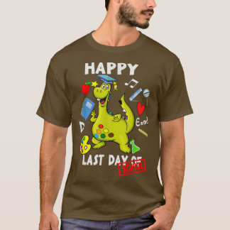 T-shirt Joyeuse Dernière Journée De Dinosaure Scolaire T R