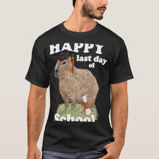 T-shirt Joyeuse Dernière journée de diplômes Capybara Grad