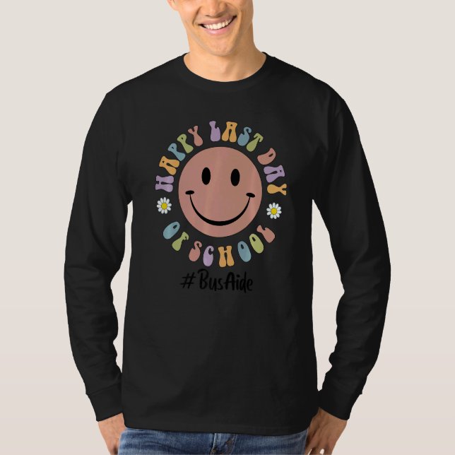 T-shirt Joyeuse Dernière Journée De L'Aide De Bus De L'Éco (Devant)