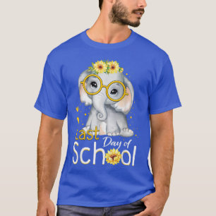 T-shirt Joyeuse Dernière journée de l'école Eléphant Fille