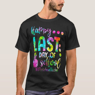 T-shirt Joyeuse Dernière Journée De L'École Tie Dye Enseig