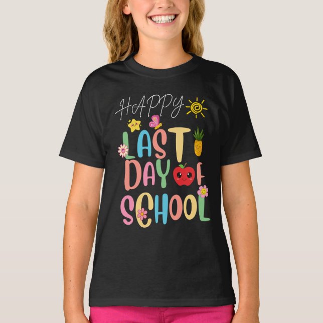 T-shirt Joyeuse Dernière journée d'école (Devant)