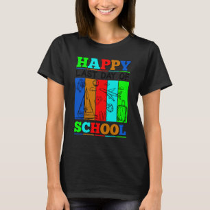 T-shirt Joyeuse Dernière Journée D'École Fille Garçon Enfa