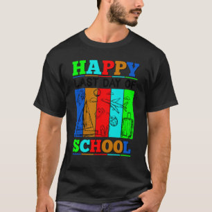T-shirt Joyeuse Dernière Journée D'École Fille Garçon Enfa