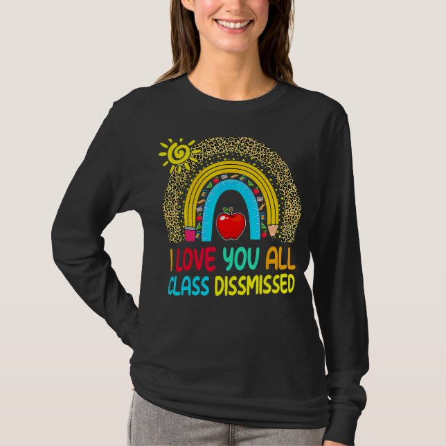 T-shirt Joyeuse Dernière Journée D'Enseignant Diplôme D'Ét (Devant)