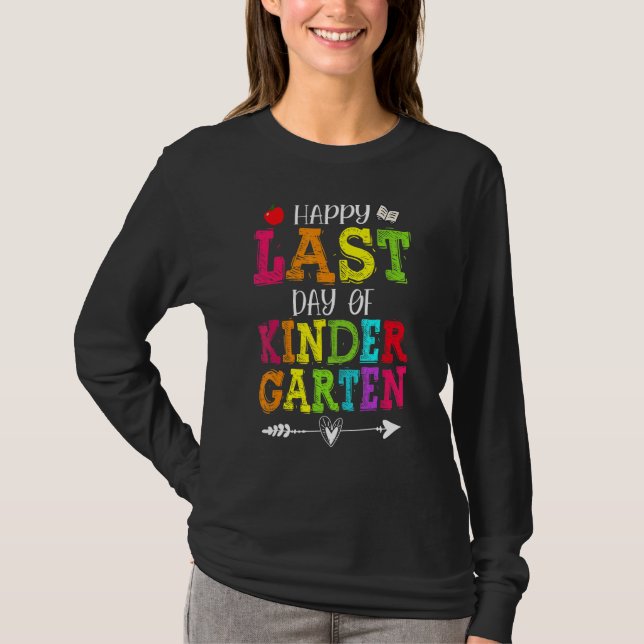 T-shirt Joyeuse Dernière Journée D'Enseignant Étudiants De (Devant)