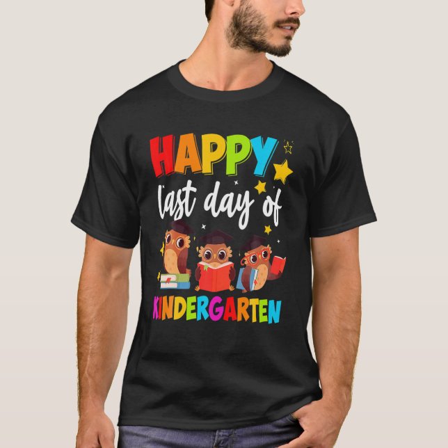 T-shirt Joyeuse Dernière Journée D'Enseignant Garçon De La (Devant)